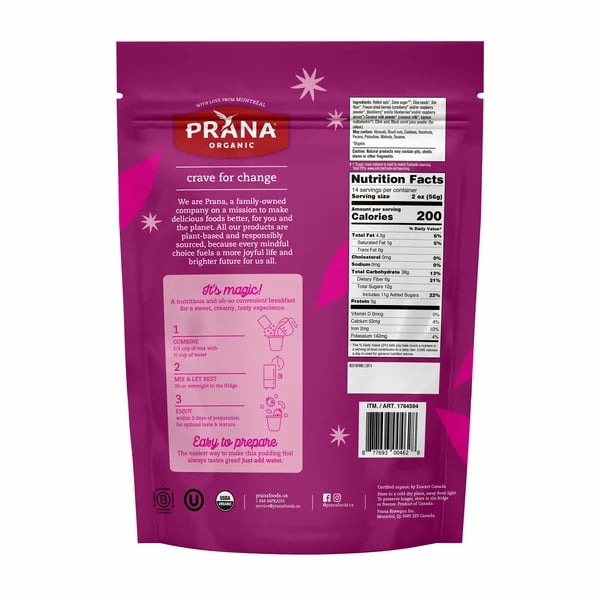 Prana Organic Overnight Chia, Berry Fairy (28 Ounce)