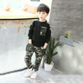 thumbnail image 7 of Yuanyu Toddler Kids Boys 2 Pcs Fall Outfit Long Sleeve Tops + Camouflage Pants Outfits Set Baby Sweatsuit Set 1-12 Years, 7 of 7