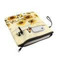thumbnail image 3 of HELLHERO Book Sleeve Protector with Decorative Design for Women Zipper Bag Storage & Portability for Stationery, Accessories, Sunflowers, 3 of 6