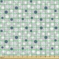thumbnail image 2 of Ambesonne Muted Colors Fabric by the Yard Upholstery, Geometric Dots Design, 10 Yards, Dark Blue Pale Grey White, 2 of 5