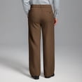 thumbnail image 2 of FEDTOSING Mens Fleece Lined Dress Pants Old Money Baggy Wide Leg Pleated Warm Heavyweight Trousers, 2 of 7