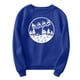 thumbnail image 4 of Gibobby Chaqueta de vestir Mujeres Sudadera Feliz Navidad Collar Rojoondo fácil Impresión de manga larga Top Pullover (Azul, L), 4 of 5