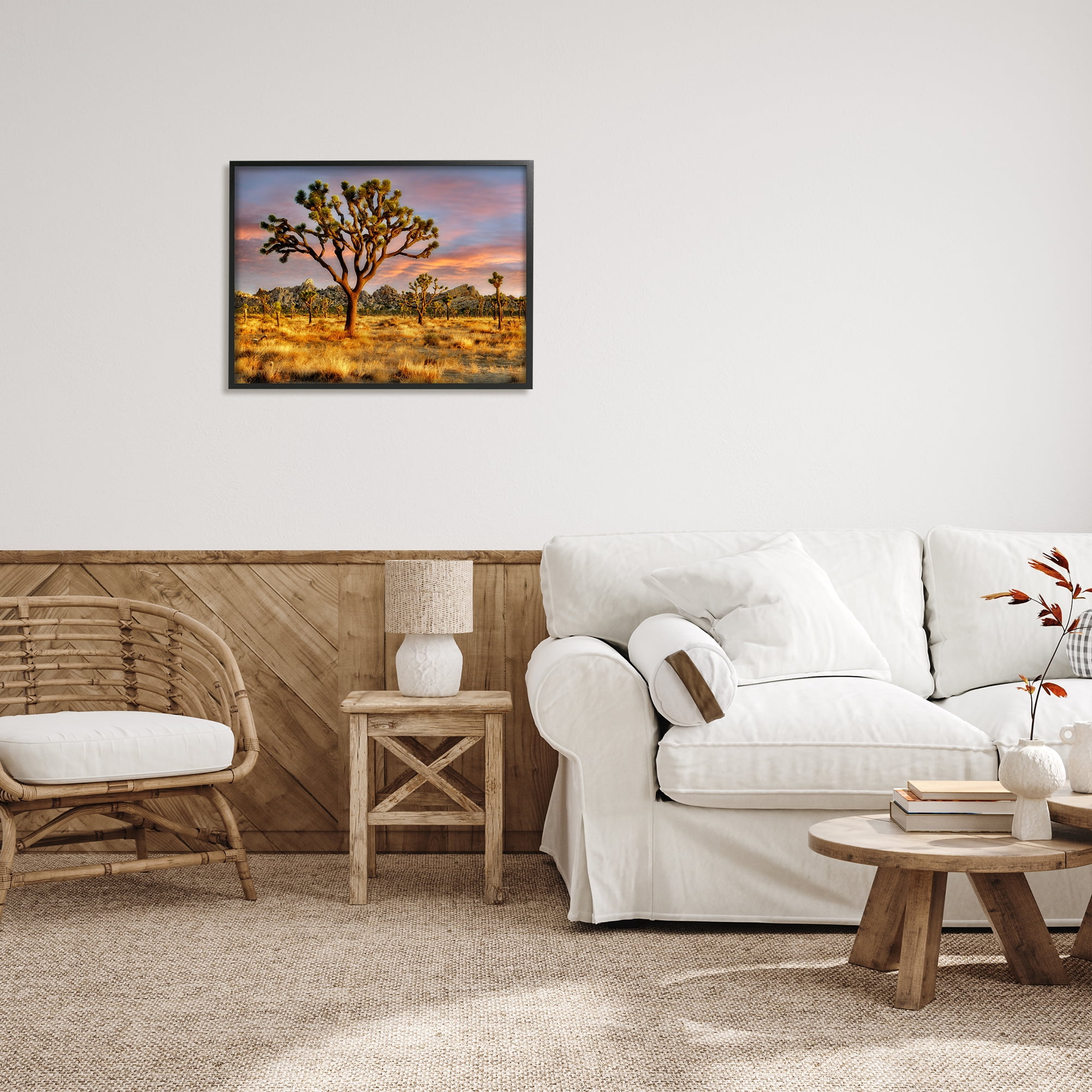 Stupell Industries Savanna Trees Photography Nature Photography Black Framed Art Print Wall Art, 30 x 24
