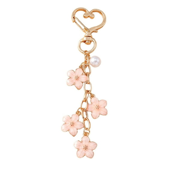 Elegant Pearls And Floral Handbag Bag Charm With Heart Clasp Bags Pendant