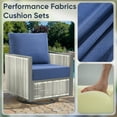 thumbnail image 6 of PARKWELL Outdoor 24" x 24" 4 Piece 6" Thicken Deep Seat Cushion Set,Water Repellent, Fade Resistant,Bottom and Back Cushion for Chair, Sofa, and Couch,Floor Futon Mat,Navy, 6 of 8