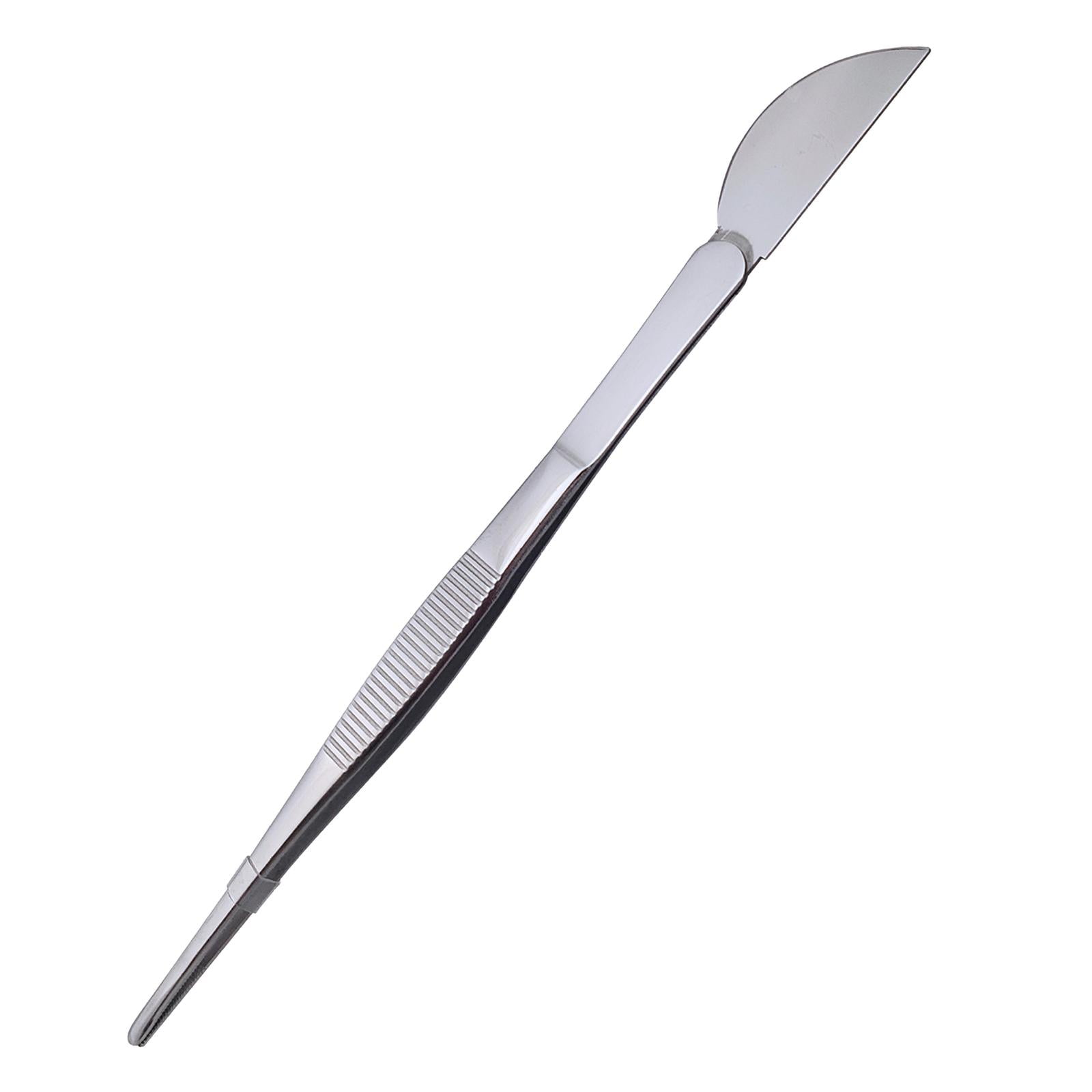 Bonsai Tweezer Fish Tank Tweezer Gardening Tool Lightweight Stainless Steel Tweezer Soil Loosening Tweezer for Backyard Leaves Lawn Bonsai straight blade