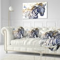 thumbnail image 3 of Designart Little Zebra Illustration Art - Animal Throw Pillow - 12x20, 3 of 5
