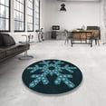 thumbnail image 4 of Ahgly Company Machine Washable Indoor Rectangle Transitional Dark Cyan Green Area Rugs, 2' x 3', 4 of 7