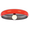 thumbnail image 1 of Access lighting 23881LEDDLP-RED-SILV 6,5 x 23,75 Po Bistro Rond Couleur LED Flush Mount&44; Red & Silver, 1 of 1