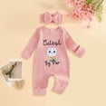 thumbnail image 2 of Akiihool Fall Outfits Baby Girl Baby Bodysuits Solid Soft Cotton Long Sleeve Bodysuits Pink,3-6 Months, 2 of 6