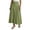 Green, variant on Women’s 100% Cotton Midi Skirt | High Waist Panelled A-Line Flared Skirt with Side Gathers | Soft Breathable Summer Casual Wear