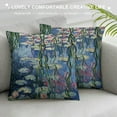 thumbnail image 3 of Nawypu  Decorative Throw Pillow Covers,Monet Water Lilies,Sunset Ocean BoatSpring,Flower Garden,Japanese Footbridge,One-Side Printed,, 3 of 5
