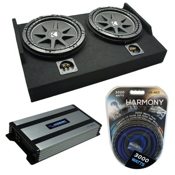 15-25 Ford F150 Super Cab Kicker Comp C12 Dual 12 Custom Sub Box HA-A800.1 Amp