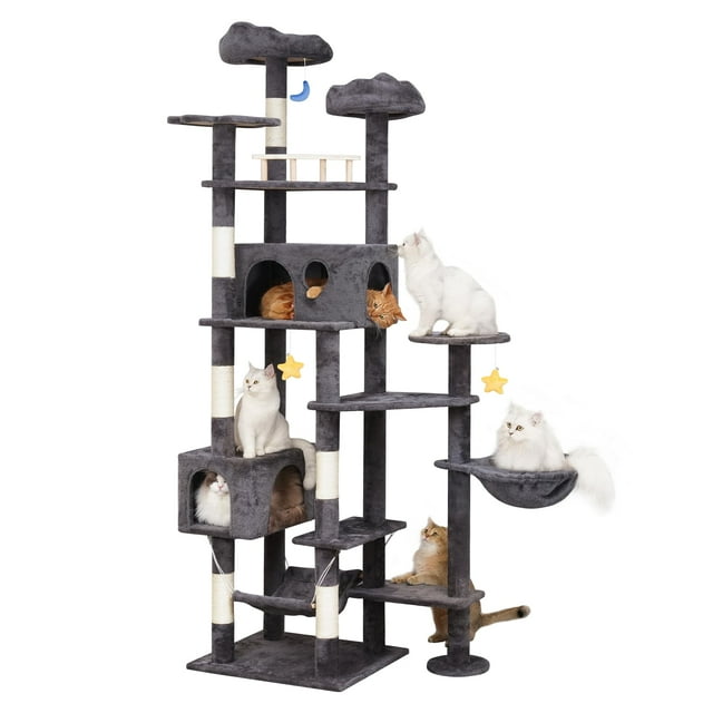 Árbol para Gatos Meecal Gigante de 216 cm para Gatos Grandes con Poste para Rascar