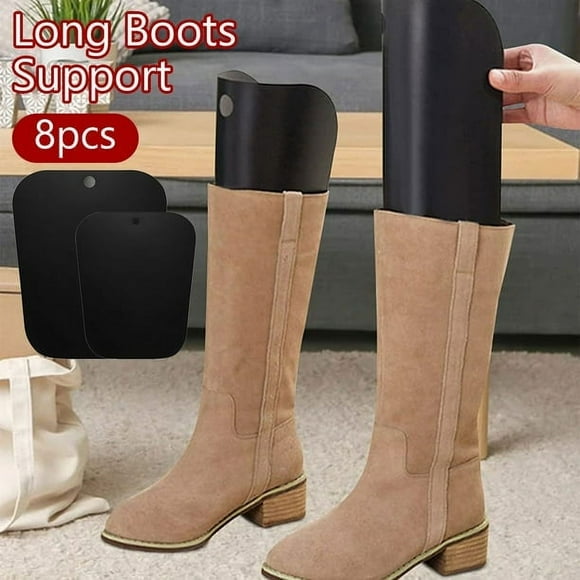 MesaSe 8pcs Boot Shaper Form Inserts Tall Boot Support Reusable Boot Stand Holder Support Shaper Breathable Boot Inserts Pads Boot Tree Shaft for Men Women Knee High Tall Boots(12inch Bla