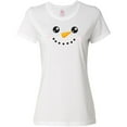 thumbnail image 3 of Inktastic Christmas Snowman, White Snowman, Carrot Nose Women's T-Shirt, 3 of 5