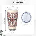 thumbnail image 4 of Bingfone Fashion Tatreez1 for 20 Oz Stainless Steel Travel Mug Double Wall Water Coffee Cup for Home,Office, Outdoor Works Great for Ice Drinks and Hot Beverage-Without Straw, 4 of 8