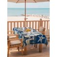 thumbnail image 2 of Outdoor Tablecloth with Umbrella Hole for Patio/Picnic/Party/Camping, Vintage Starfish Coastal Waterproof Table Cloth Rectangle Table Cover Washable, Blue Shell Crab Nautical Retro Art (60"x 120"), 2 of 8