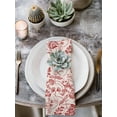 thumbnail image 3 of Cloth Napkins Set of 8 - 20x20 Inches, Red Spring Floral Washable Reusable Table Napkins, Summer Botanical Farmhouse Soft & Absortbent Dining Napkin for Party Wedding Hotel Restaurant, 3 of 8