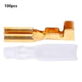 thumbnail image 1 of Wire Terminal, 2.8mm  Insulation Brass Tinned 100 Pairs Easy Replacement High Frequency Crimp Connector  for Electric Wire Connection, 1 of 8
