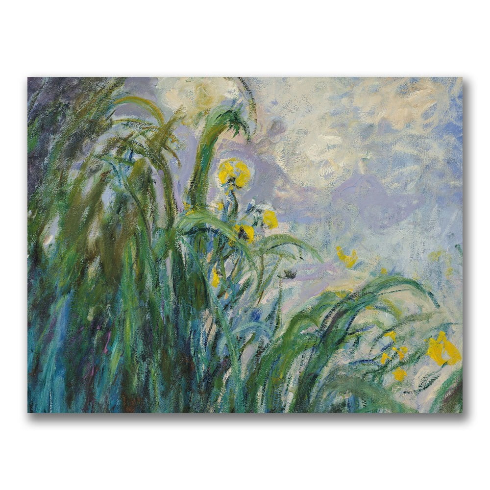 Trademark Fine Art "The Yellow Iris" Canvas Wall Art by Claude Monet