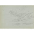 thumbnail image 3 of Clarkson Stanfield 24x18 Black Modern Framed Museum Art Print Titled - Landscape Study (1863), 3 of 5