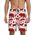 thumbnail image 2 of Picia red plaid Moose Bunny bear Pajama Shorts for Men, Men's Pajama Bottoms, Sleepwear,Short Pajama Pants-4X-Large, 2 of 9