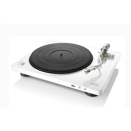 Denon - Semi-Automatic Analog Turntable - White