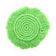 thumbnail image 2 of Mantel individual tejido a mano, antideslizante, lavable, resistente al calor, redondo, con borlas. Verde, 2 of 7