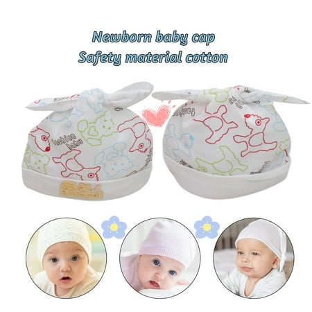

MyBeauty Baby Hat Bow-knot Design Skin-friendly Soft Infant Winter Cotton Cap for Boys Girls Random Color