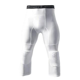 Youth Basketball Compression Pants with Knee Pads 3/4 Knee Padded Sport  Legging Tights