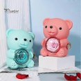 thumbnail image 4 of 2025 Latest Model Preserved Rose Hug Bear Gift with Heart Necklace Rotatable, 4 of 5
