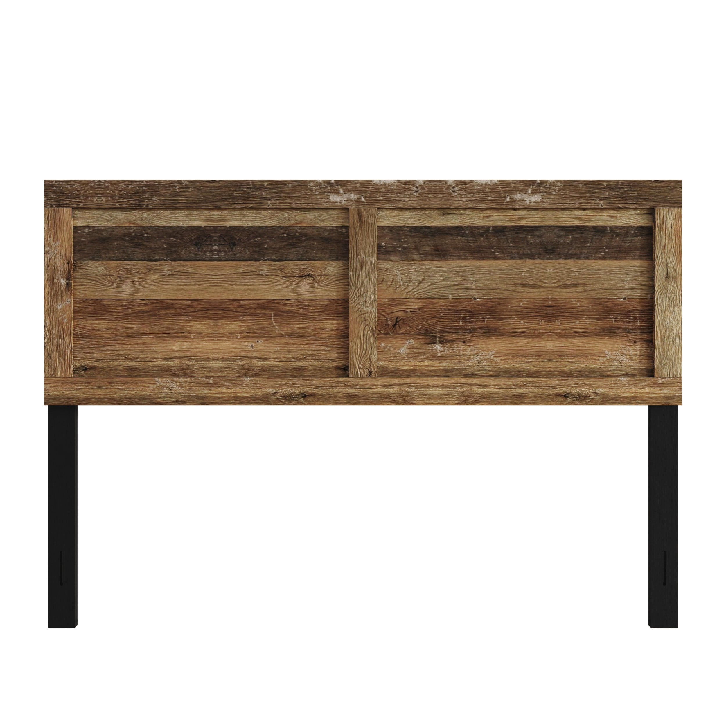 Home Design Yakima Twin Headboard with Farmhouse Design, Vintage Oak, Adjustable Height, Easy Assembly