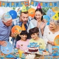 thumbnail image 4 of Tema Blippiing, decoración para fiesta de cumpleaños, vajilla para fiesta, pancarta con globos, adorno para tarta, telón de fondo para niño, suministros para fiesta de Baby Shower, 4 of 5