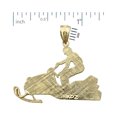 thumbnail image 2 of 14K Gold Snowmobile Pendant, 2 of 5