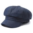 thumbnail image 6 of Womens Denim Newsboy Cap Cabbie Beret Hat with Visor Peaked Cap Casual Adjustable Denim Sun Hat for Ladies, 6 of 6
