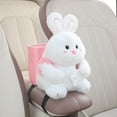 thumbnail image 6 of AuroraX Modern Tissue Box Cover Cute Decorative White Napkin Holder with Trash Can Fleece Little Bear Car Armrest Paper Organizer Dispenser for Car Decor, 6 of 6