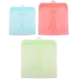 thumbnail image 1 of 3Pcs Reusable Food Bags Silicone Freezer Bags for Meat Fruit Vegetables Sandwich, 1 of 6
