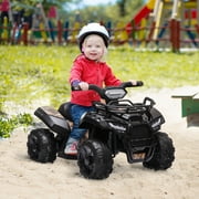 Ride-on Four Wheeler ATV Car with Real Working Headlights 6V Electric Motorcycle for Kids 18-36 Months Child Girl Boy Gift