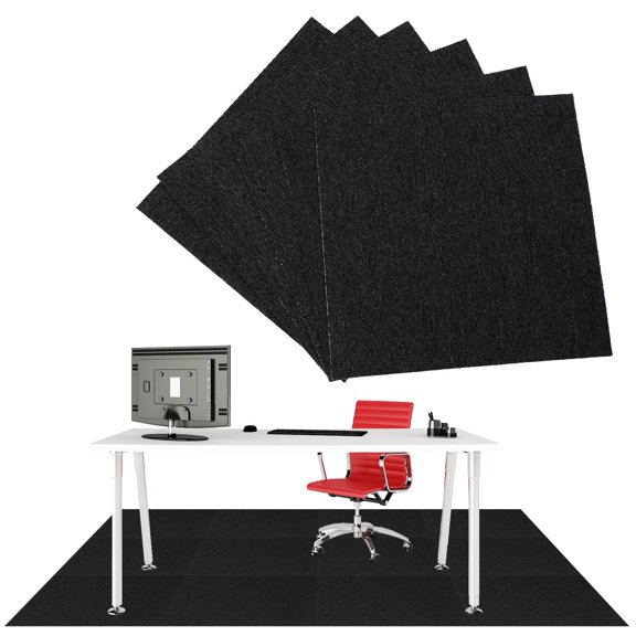 STRANDCHIC 20 Pcs Square Carpet Tiles Indoor Floor Mats Assorted Colors Wear and Stain Resistant