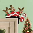 thumbnail image 2 of Santa Claus Wapiti Wooden Door Corner Sticker Holiday Party Door Corner Decoration Sticker, 2 of 4