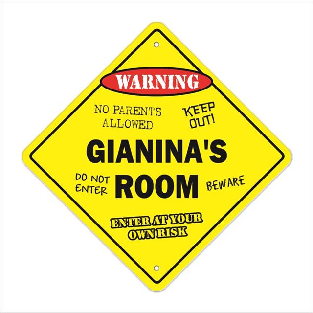 SignMission X-Gianinas Room 12 x 12 in. Crossing Zone Xing Room Sign - Gianinas
