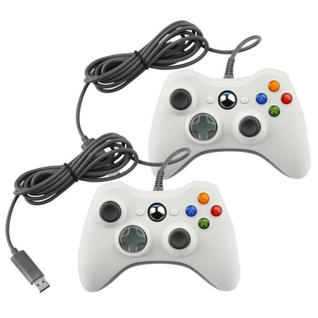 Lot of 2 Replacement Gaming Pad Controller For Joy Pad for Microsoft Xbox 360 Mac PC Computer Game Console Systems Wired -