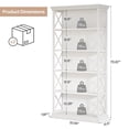 thumbnail image 2 of Finmind 71-inch Tall Bookshelf, 6-Tier Industrial Bookshelves and Bookcases, Freestanding Display Shelves for Living Room, Bedroom, All White (2Packs), 2 of 6