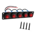 thumbnail image 4 of Colaxi Rocker Switch Panel Mount Red Light Led Panel Screw Mounting Waterproof on Off Toggle Switch for 12-24V Cars RV Realight 5 Gang, 4 of 8