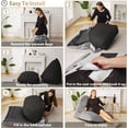 thumbnail image 7 of Bean Bag Chair Sofa Memory Foam Pre-Filled Bean Bag Chairs Stuffed Beanbag Sofa Lazy Bean Bag Sofa for Adults, Bean Bag Couch for Gaming, Reading & Relaxing(Faux Fur, Light Grey), 7 of 7