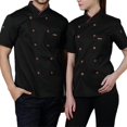 thumbnail image 1 of Camisa de chef de algodón con botones ajustables para hombre, 1 of 4