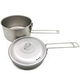 thumbnail image 1 of yeacher Ultralight Titanium Cookware Set: 1600ml Pot & 750ml Pan for Camping, Hiking, and Backpacking Adventures, 1 of 6