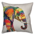 thumbnail image 2 of Creative Products Bright Elephant on White 18x18 Indoor / Outdoor Pillow, 2 of 3