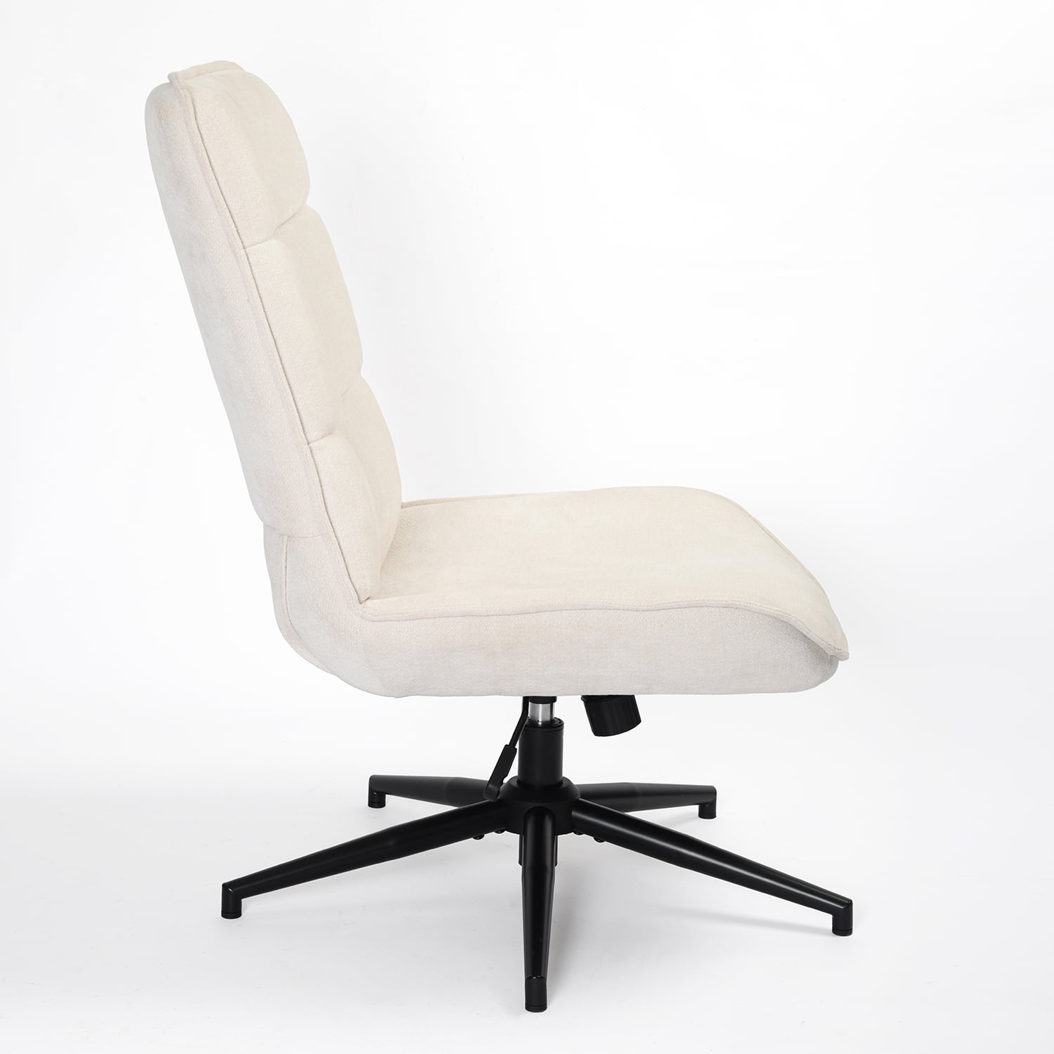 Homy Casa Reception Chair, Swivel Office Guest Chair, Adjustable Height, for Waiting Room, Beige